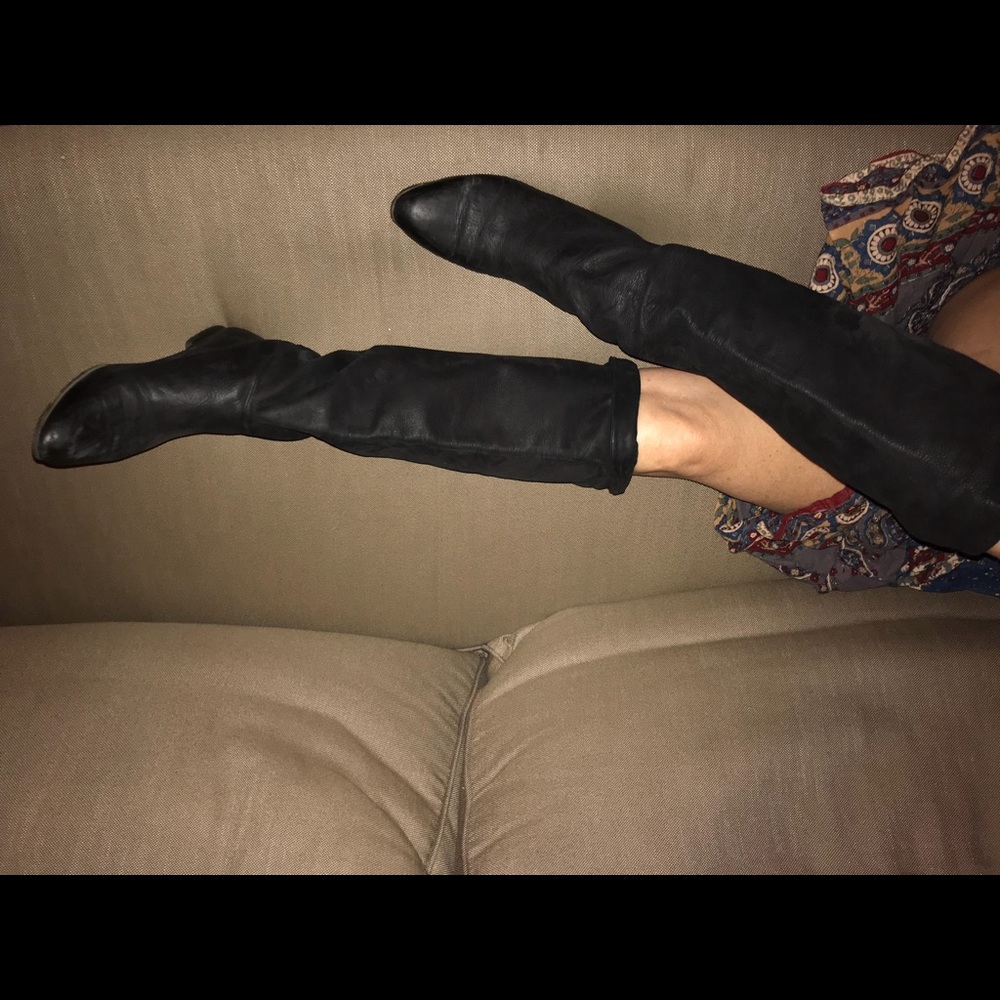 Slouchy Designer Lanvin Black boots